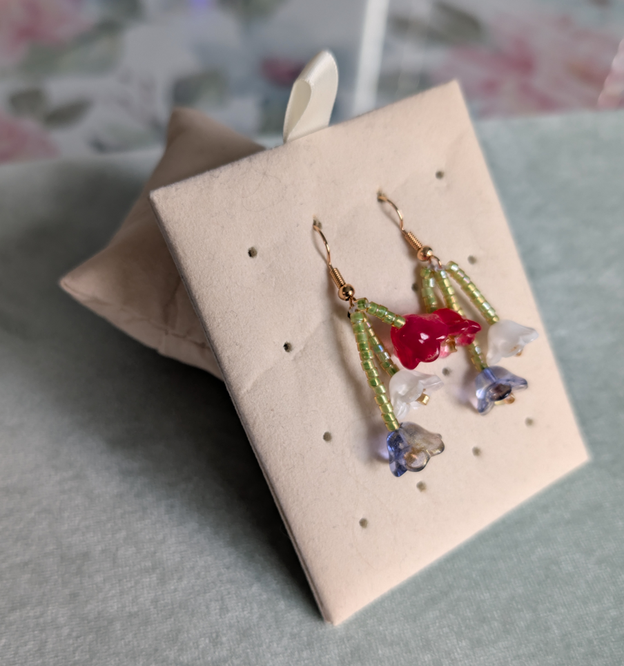 Sugar Blossoms - Ruby Red and Cornflower Blue